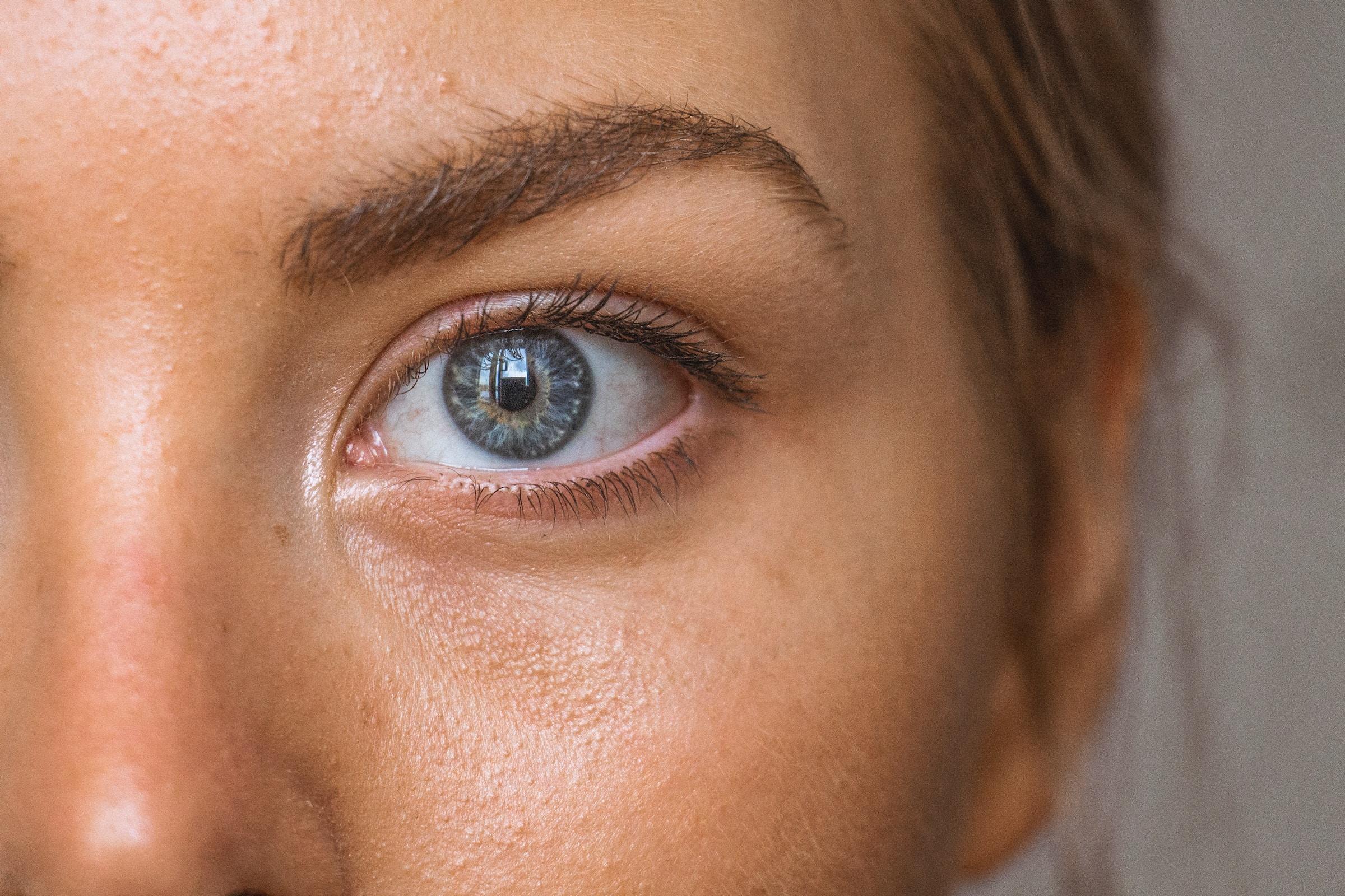 close-up of a person’s eye